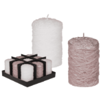 Pillar candle, with glitter CHRISTMAS