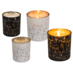 Candle in glass, Face, ca. 7 x 7,8 cm