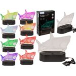 3D-Lamp, Shark, ca.14 x 16 cm, plastic(Led Light)