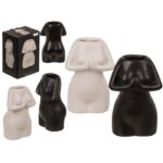 Κεραμικό βάζο, Γυναικείο σώμα,8,5 x 6,5 x 12,5 εκ, 175 ml, 2  χρώματα