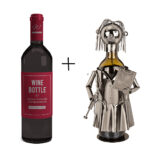 Κάβα Θήκη Μπουκαλιού “Νοσοκόμα” συμπεριλαμβάνεται μπουκάλι με κρασί 21 x 15 cm