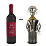 Κάβα Θήκη Μπουκαλιού “Κομμωτής”  συμπεριλαμβάνεται μπουκάλι με κρασί  21 x 13 cm
