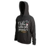 Φουτερ X-MAS με κουκούλα μαύρο 5 CHRISTMAS