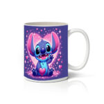 Κούπα Φιγούρα S μωβ με ροζ καρδιές