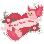 Αυτοκόλλητο Βαλεντίνος 50x50cm Be my Valentine