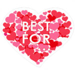 Αυτοκόλλητο Βαλεντίνος BEST FOR 50x50cm