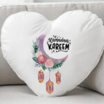 Μαξιλάρι Καρδιά 36cm RAMADAN Φεγγάρι με φαναράκια