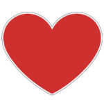 Αυτοκόλλητο  50x50cm καρδιά