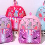 Σακίδιο Unicorn Ματάκια με γκλίτερ και κορώνα 24*12*30 cm