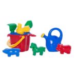 Κουβαδάκι παραλίας, Μικρό σετ παιχνιδιών για άμμο - 9 στοιχεία 175x175x260