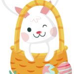 Πασχαλινό αυτοκόλλητο BEST FOR 50εκ λαγός