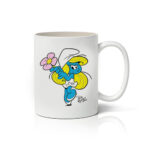 Κούπα στρουμφ με λουλούδι