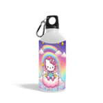 Μπουκάλι με μαύρο καπάκι Hello K ουράνιο τόξο