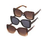 Γυναικεία γυαλιά ηλίου, 3 σχέδια (6x μαύρο, 3x καφέ ντεμί, 3x καφέ/ανοιχτό καφέ)