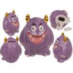 Κεραμικός Κουμπαράς Μωβ Τερατάκι 12 x 13,5 cm Money Box