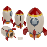 Κεραμικός Κουμπαράς Πύραυλος 12.5 x 7 cm Money Box