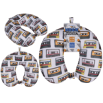 Μαξιλάρι Αυχένα με σχέδια Κασέτες 28 x 28 cm