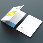 Folder με εκτύπωση το λογότυπο της εταιρίας