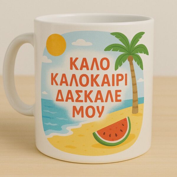 Κούπα 325ml  "Καλό καλοκαίρι Δάσκαλε μου"