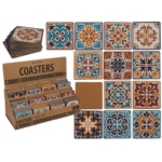 Σουβέρ από φελλό, Μωσαϊκό, 9,5 x 9,5 x 0,5 εκ. σετ 12 τμχ