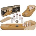 Επιτραπέζιο παιχνίδι μπόουλινγκ, 1 μπάλα, 10 κορύνες, 1 ράμπα, 1 σανίδα, 30 x 10 cm,