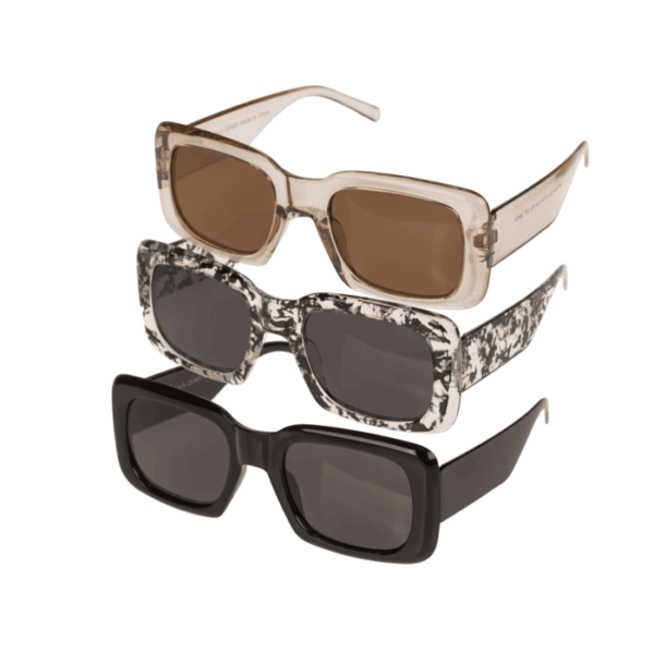 Γυαλιά ηλίου γυναικεία, polarized, 3 ass. (6x μαύρο, 3x μάρμαρο, 3x διαφανές)