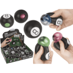 Slime bowlling ball Squeeze Ball, 8-Ball, 6,3 cm, 12/display