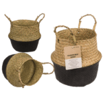 Τσόχινο καλάθι σε μαύρο Χρώμα , D: 17 cm, . 20 x 17 cm