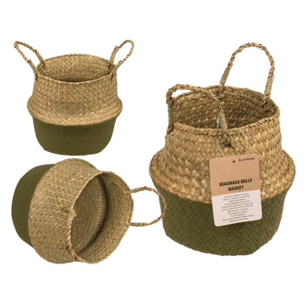ΤΣΟΧΙΝΟ ΚΑΛΑΘΙ ΣΕ ΠΡΑΣΙΝΟ ΧΡΩΜΑ,  2 handles,
Olive green, D: 17 cm, . 20 x 17 cm