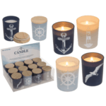 Κερί σε ποτήρι με ξύλινο καπάκι, Sea