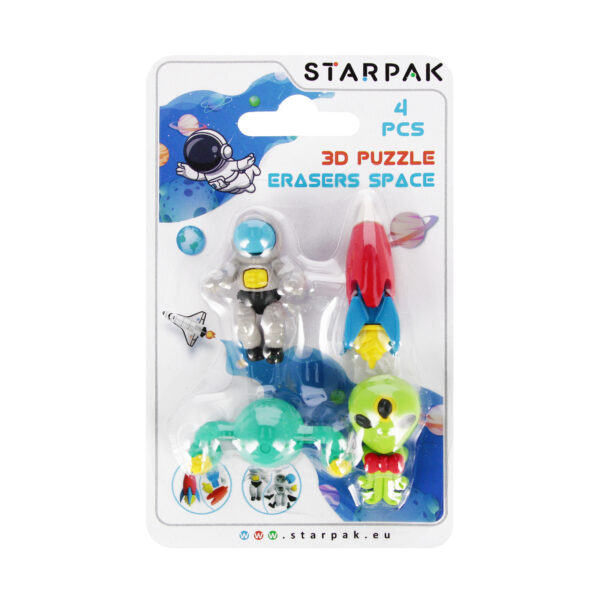 Γόμες 3D Puzzle 4 Τεμ. Διάστημα