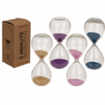 Κλεψύδρα, 12,5 x 5 εκ., 4 χρώματα, Χρόνος  5 λεπτά, σε κουτί δώρου