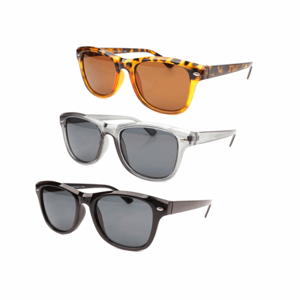 Sunglasses Unisex,
3 assorted (6x black, 3x grey transparent, 3x leo)