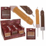 Κεράκια πέους, με πλαστική βάση, περ. 5 γρ., 6 x 1 εκ., σετ 6 τεμ.