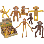 Ελαστικός σωλήνας, Μαϊμού, 14,5 x 15 εκ., 3 χρώματα, 24 τεμ. ανά προθήκη