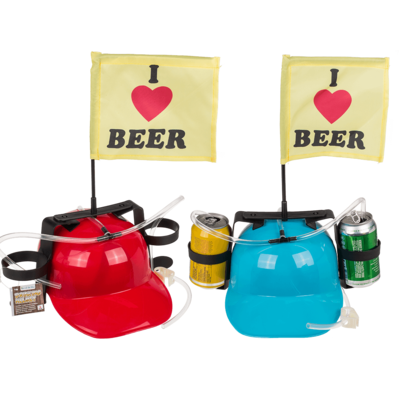 Κράνος για ποτό, I love Beer με σημαία, 2 χρώματα διάφορα.