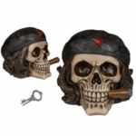 Κουμπαράς νεκροκεφαλή  από Πολυρεζίνη - Freedom Fighter με πούρο, 15 x 13 εκ Halloween Money Box