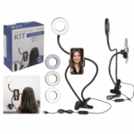 Κιτ ζωντανής μετάδοσης Streaming & Vlogging με δακτύλιο φωτισμού και στήριγμα για smartphone GADGET