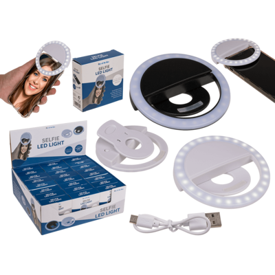 Φως LED για selfie, με 28 LED, επαναφορτιζόμενο, 55mAh, περίπου 8,5 x 8,5 x 2,8 cm