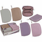 Πορτοφόλι Παστέλ χρώματα  με φερμουάρ 12*9 εκ