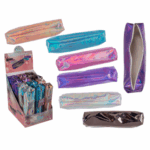 Κασετίνα Με Φερμουάρ και glitter / Μεταλλικό Φινίρισμα 22x5cm 6 Χρώματα