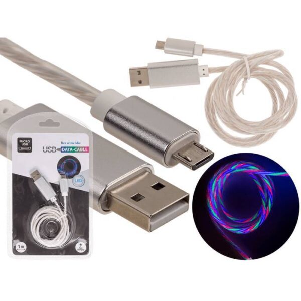 Καλώδιο γρήγορης φόρτισης USB για Micro-USB, με LED
