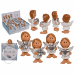 Guardian Angel in paper bag, excl. own design, 5 cm, 4 assorted, 24 pcs. per display CHRISTMAS