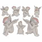 Angel couple, Dreamy, aprox. 8 x 7,2 x 10cm, polyresin, 2 pcs. per Set CHRISTMAS