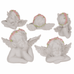 Angel Couple, Amused, approx. 12 x 7,3 x 7cm, polyresin, set of 2 CHRISTMAS