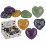 Gem stone, heart, 2,5 cm, 4 assorted (Valentine's Day)