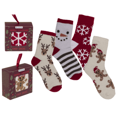 Κάλτσες Cozy, X-MAS, Ένα μέγεθος 36-42