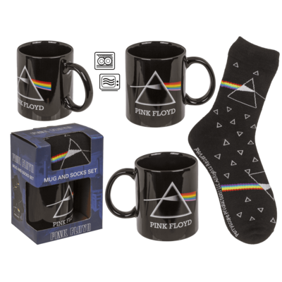 Σετ δώρου, Pink Floyd, κούπα και κάλτσες, Κούπα: stoneware, για 315 ml, κάλτσες μέγεθος: 41-45