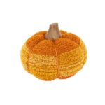 Πορτοκαλι Υφασματινη Κολοκυθα 13Χ13Χ10Εκ Halloween