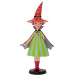 Πρασινη Πολυρεζιν Μινιατουρα Μαγισσα 12Χ9Χ25.5Εκ Halloween